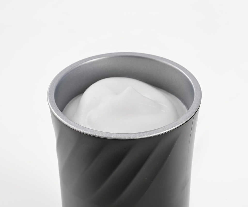 صانعة رغوة الحليب بسعة 300 مل، 500 واط، تحتوي على 4 وظائف مختلفة متعددة الالوان - اسود