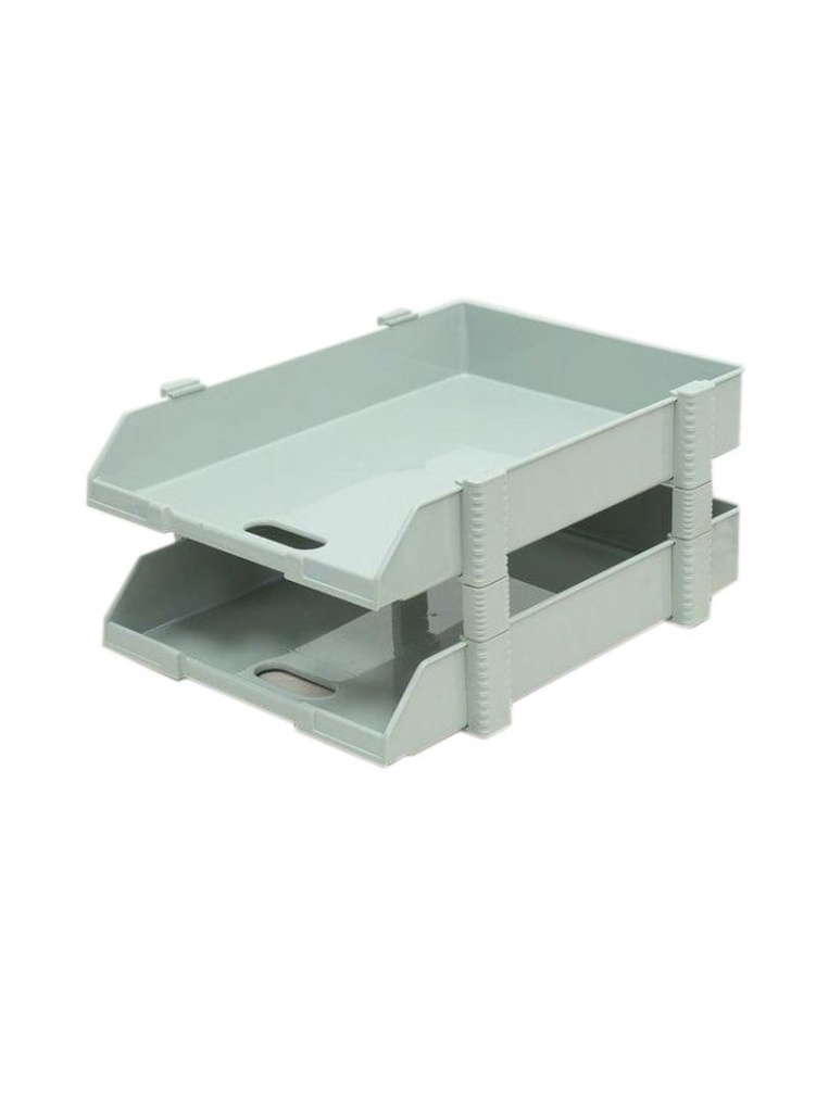Elson - Paper Basket with 2 Shelves - Gray