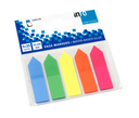 Info Note - page dividers, 5 colors, transparent arrow shape, 12*44 mm, 25 hanging sheets