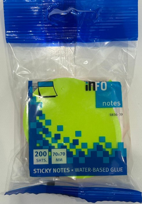Info Note - colorful bubble-shaped sticky notes, 200 sheets, 70*70 mm - pendant