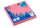 Info Note - lined sticky notes - 75*75 mm, 80 sheets - pink color