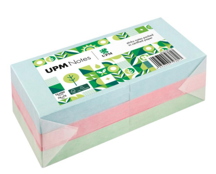 UPM NOTES - ورق ملاحظات لاصق  ملون باستيل 75 *75 ملم  ( صديق البيئة )  - 1200 ورقة