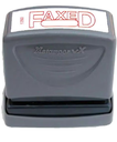 X-Stamper - Inked stamp with the words "Sent by Fax"