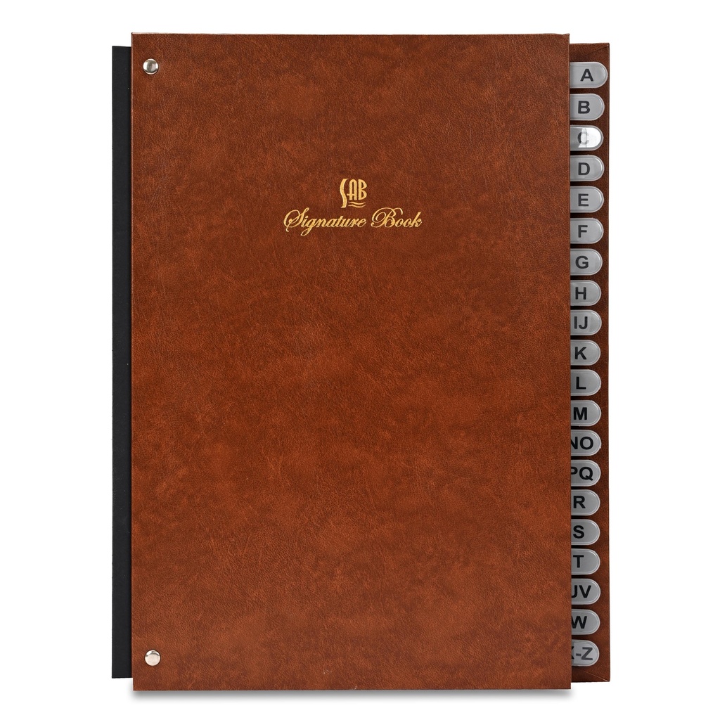 Sub - 20-part signature album, vinyl cover (A-Z) - size F/C - brown color