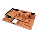 Sub - 10-piece leather desk set