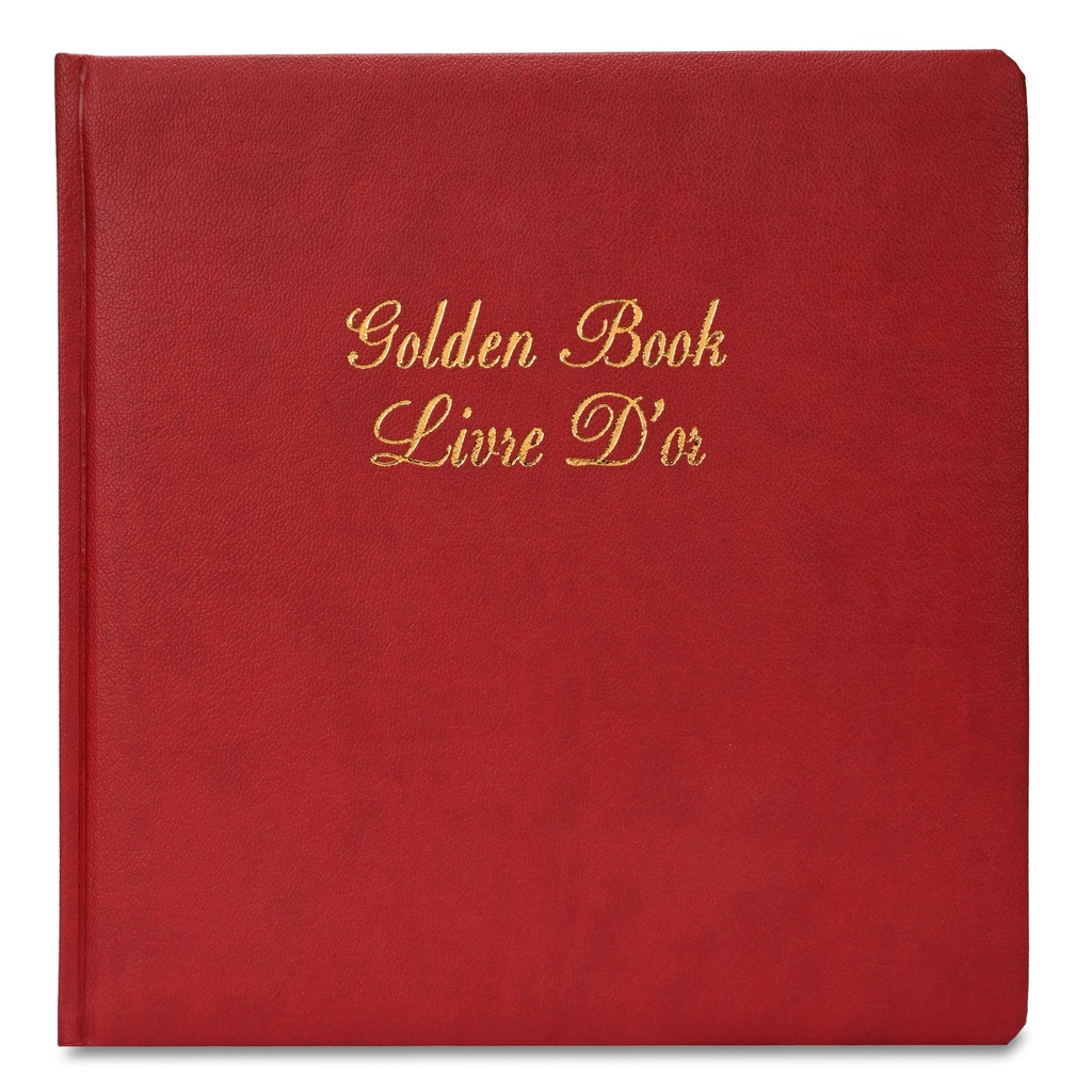 SABB - Golden visit log, size 280*275 mm - 96 sheets - 100 grams - maroon color