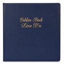 SABB - Golden visit log, size 280*275 mm - 96 sheets - 100 grams - blue color