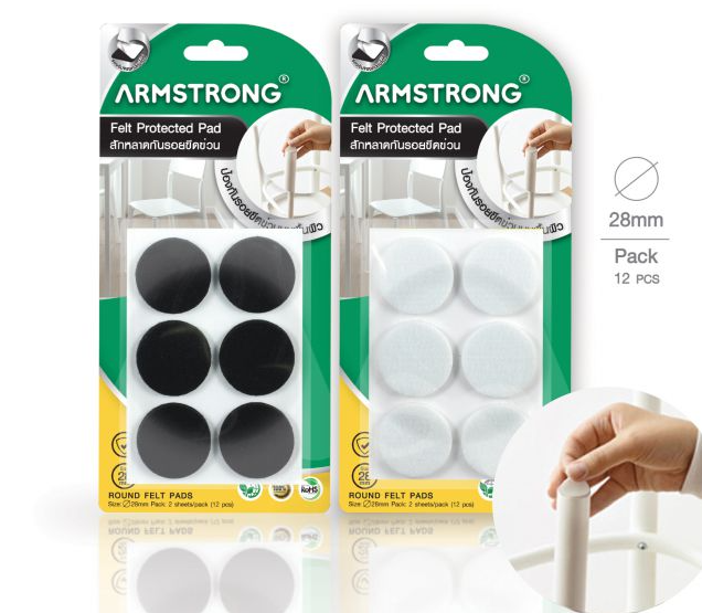 Armstrong Furniture Protective Strips 12 Pieces 28mm Round