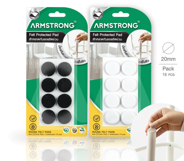 Armstrong Furniture Protective Strips 16 Pieces 20mm Round