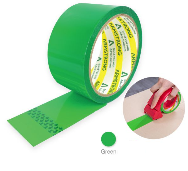 Armstrong - colored adhesive tape, size 48 mm * 45 yards - green