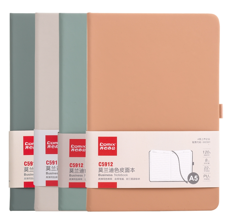 Comex - hardcover notebook with pen holder, 120 sheets - A5 size