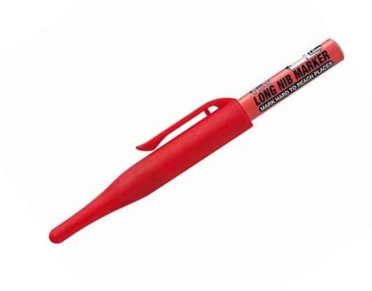 Art Line - Long Tip Marker Pen - Box of 12 Pens - Red Color