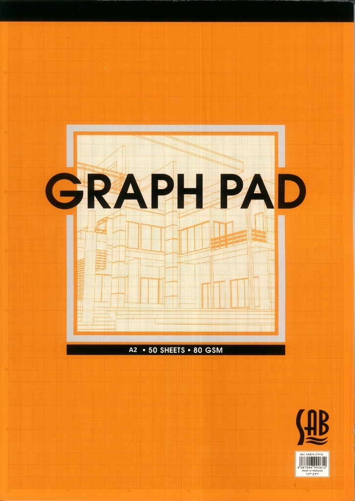 SAP - millimetric notebook 80 gsm - 50 sheets - A2 size