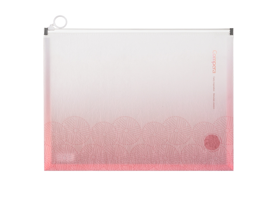 Comex - A4 zipper folder, bag, pack of 6 - pink