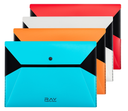 Comex - A4 file folder with two pockets, envelope shape, colorful bag, pack of 4 pieces