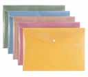 Comex - Envelope Shape Button File Folder - Green A4 Bag, Pack of 10 Pieces
