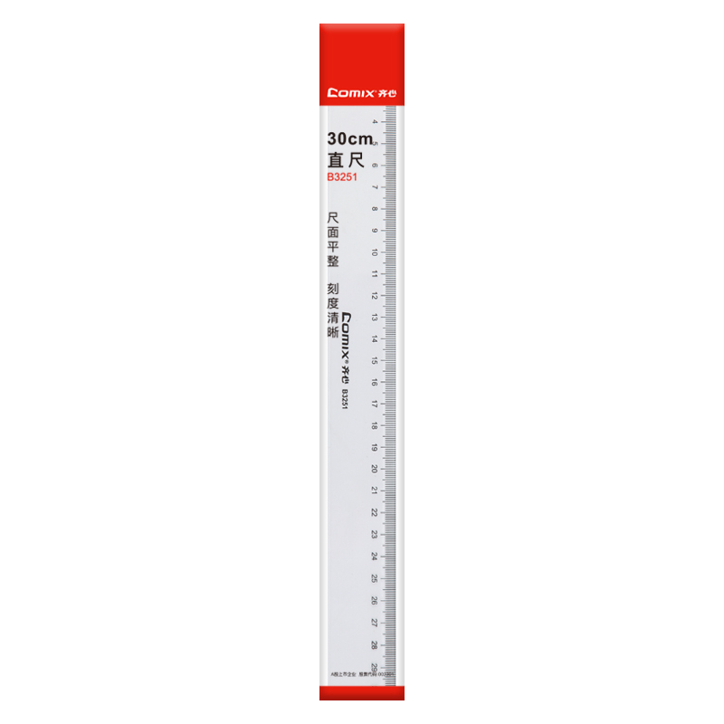 Comex - transparent plastic ruler 30 cm