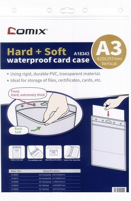 Comex - A3 Clear Durable Short Folder