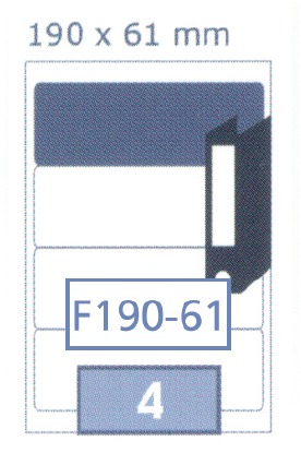 FUTURE - Multi-Purpose Labels 4 Pieces White Color - 190*61 mm - 100 Sheets Pack - A4 Size