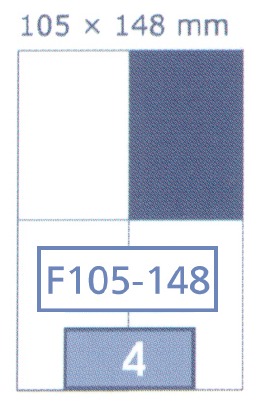 FUTURE - Multi-purpose stickers 4 pieces, white color - 105*148 mm - 100 sheet pack - A4 size