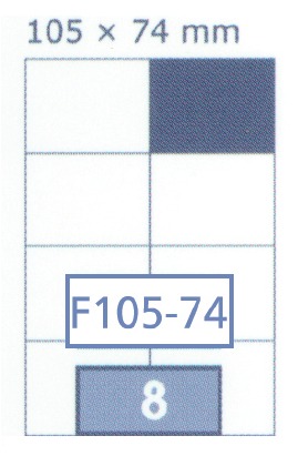 FUTURE - Multi-Purpose Labels 8 Pieces Pack of 100 A4 Sheets - White