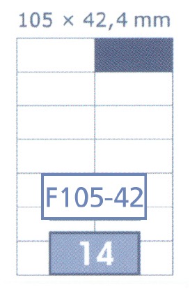 FUTURE - Multi-Purpose Labels 14 Pieces White Color - 105*42.4 mm - 100 Sheets Pack - A4 Size