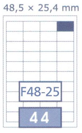 FUTURE - Multi-Purpose Labels 44 Pieces White 100 Sheets - A4