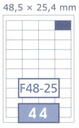 FUTURE - Multi-Purpose Labels 44 Pieces White 100 Sheets - A4