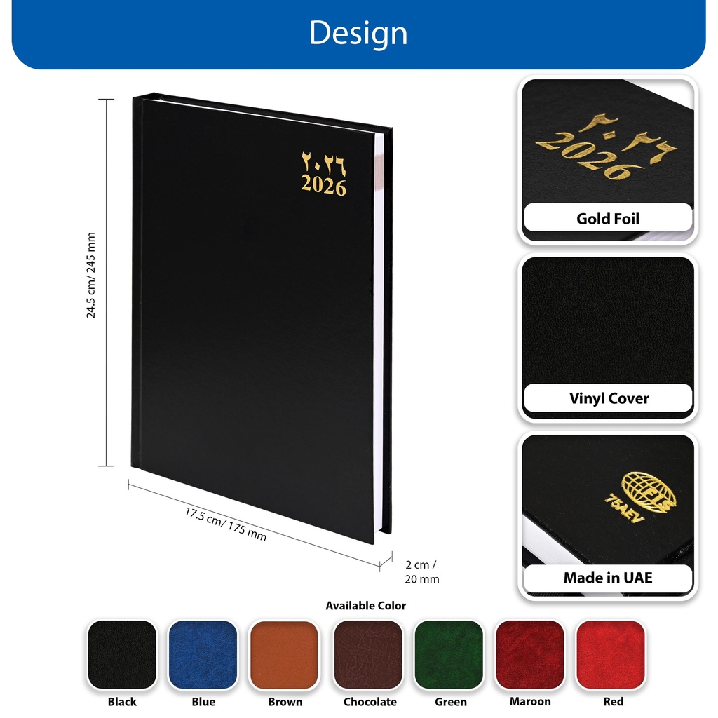 Agenda 2026 A/C hard cover - colors