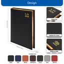 Agenda 2026 A/C Gilded sponge cover, size A5, colors according to availability