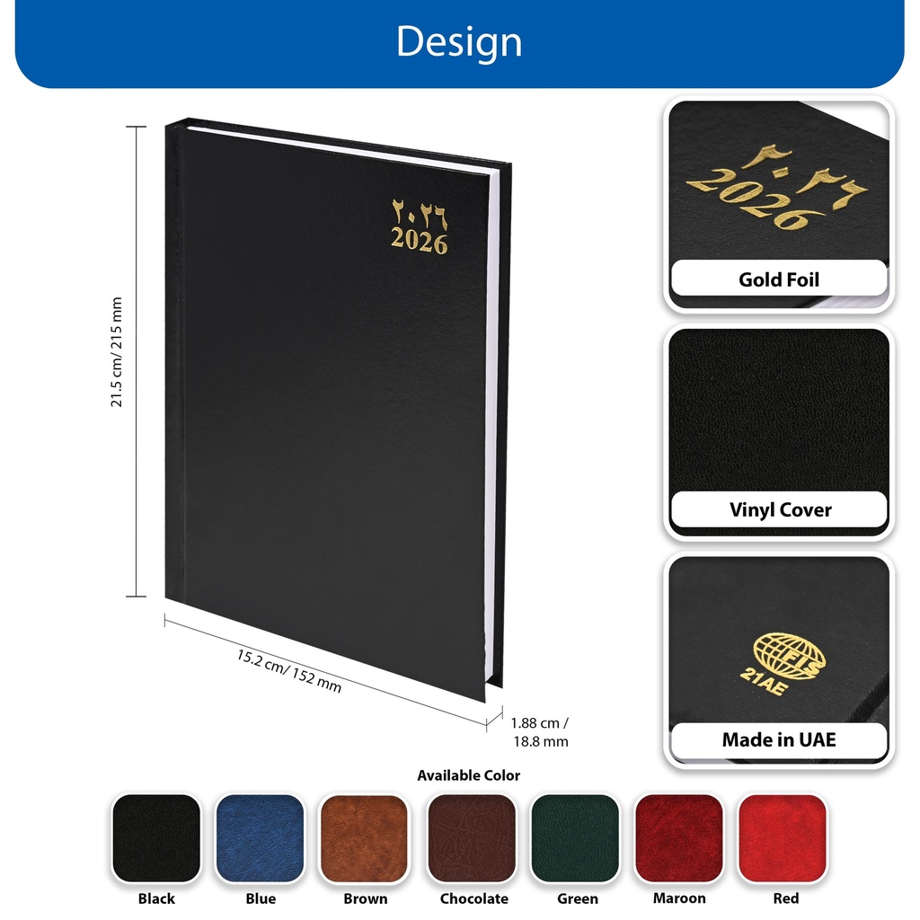 Agenda 2026 A/C hard cover - A5 colours