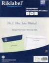 RIKLABEL transparent adhesive label 2 pieces - box of 20 sheets