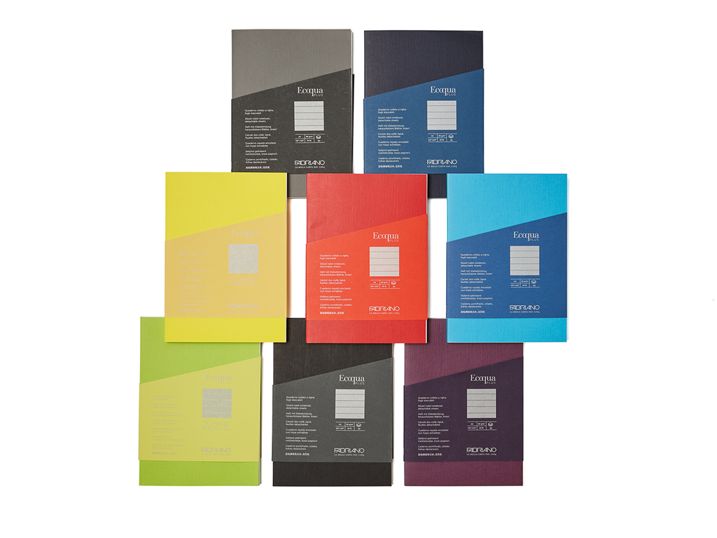 Fabriano - Alluring Paper Cover Notebook 90g - Lined - 90 Sheets - Ecoqua Plus Size - A4