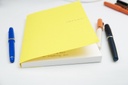 Fabriano - tempting paper cover notebook 90g - lined - 90 sheets - Ecoqua Plus size - A5 - yellow color