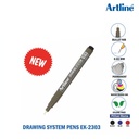 Art Line - Geometric Drawing and Marking Pen 0.03 mm - Black Color, Box of 12 Pens