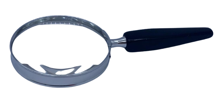 Kotsua - Round magnifier with iron frame and 3-inch handle