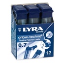 Lyra - 7 mm HB pencil refills, pack of 12 tubes