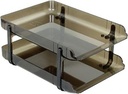 Transparent brown office paper basket - Elson
