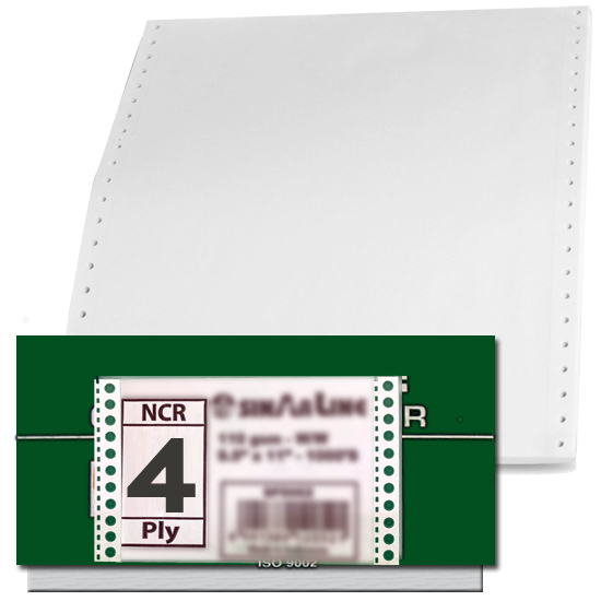 Sinar Line - A4 carbon white 4-ply computer paper