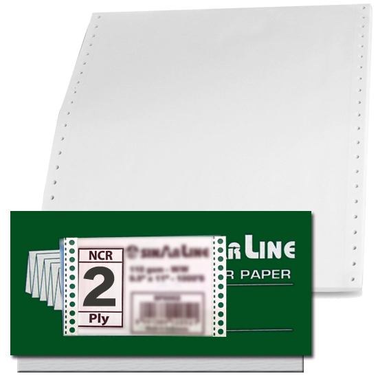 Sinar Line - Carbonated Computer Paper, 2 Ply White, Pack of 1000 A4 Sheets
