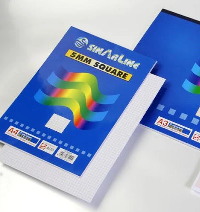 سينار لاين - ابواك كتابة مربعات صغيرة 5 ملي 70ورقة A4 - ربطة عبوة 10 حبة 