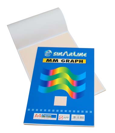 Sinar Line - Aboak graph paper 50 sheets A4 - pen set 10 pieces
