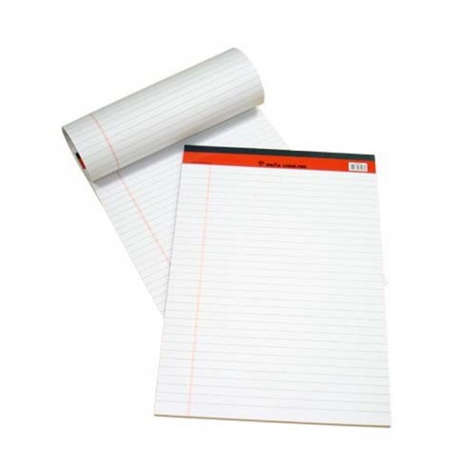 Sinar Line - Small Writing Pads, 40 Sheets, White - Pack of 10 Pieces