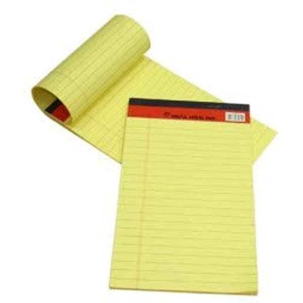 Sinar Line - Yellow writing pads, 40 sheets of A4 size - a package of 10 pieces