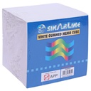 Sinar Line - attractive note paper, size 9x9x9 cm - pack of 870 sheets - white