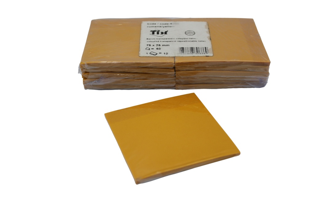 Aero - yellow transparent sticky notes - 75*75 mm - 50 pieces