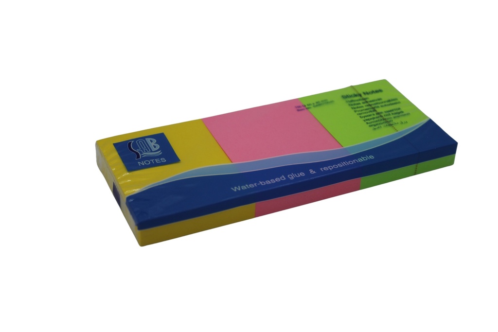 SAP - Sticky Notes - 3 plain colors - 3 pieces, 40 * 50 mm, 100 sheets