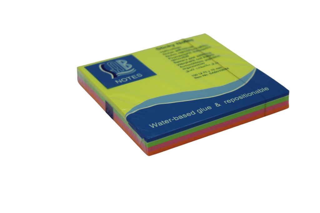 ساب - ورق ملاحظات لاصق - 4 ألوان 75 * 75 ملم 100 ورقة 