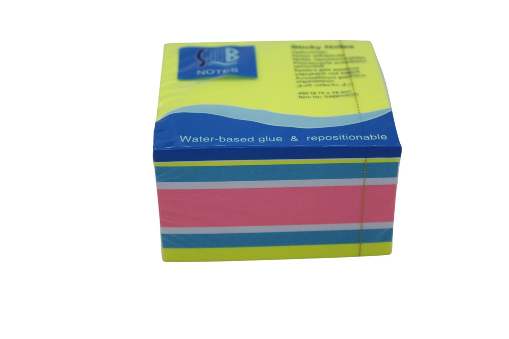 SAP - cube sticky notes - colored - 75 * 75 mm, 450 sheets