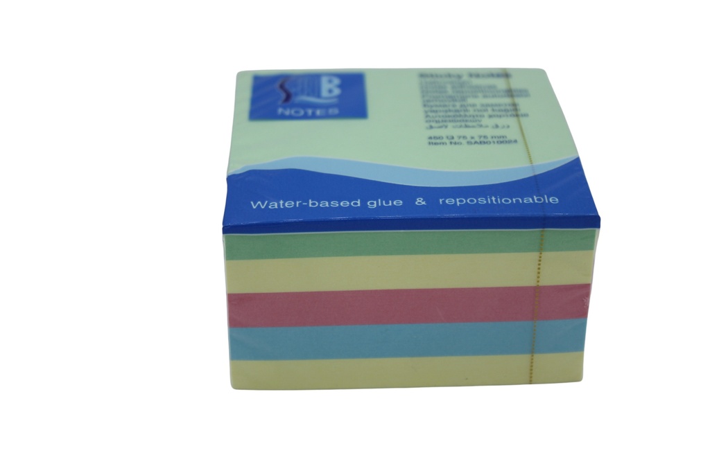 ساب - ورق ملاحظات لاصق مكعب - باستيل 5 ألوان 75 * 75 ملم 450 ورقة 